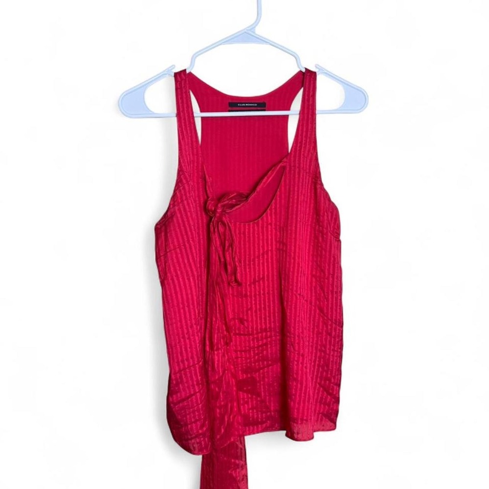 VTG Silk Fire Red Tank Blouse